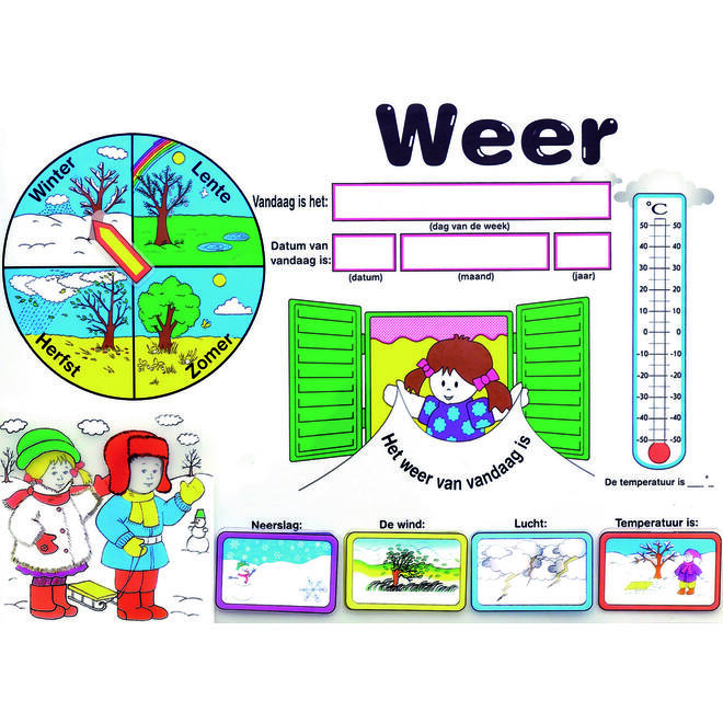 Weerkalender met accessoires